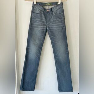 GAP Kids 1969 Cotton Straight Leg jeans, light grey wash, sz 12 slim, EUC